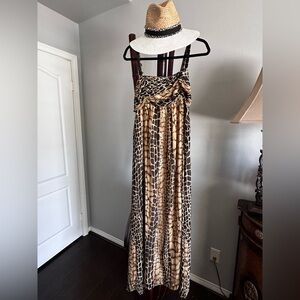 Elegant Animal Print Maxi Dress